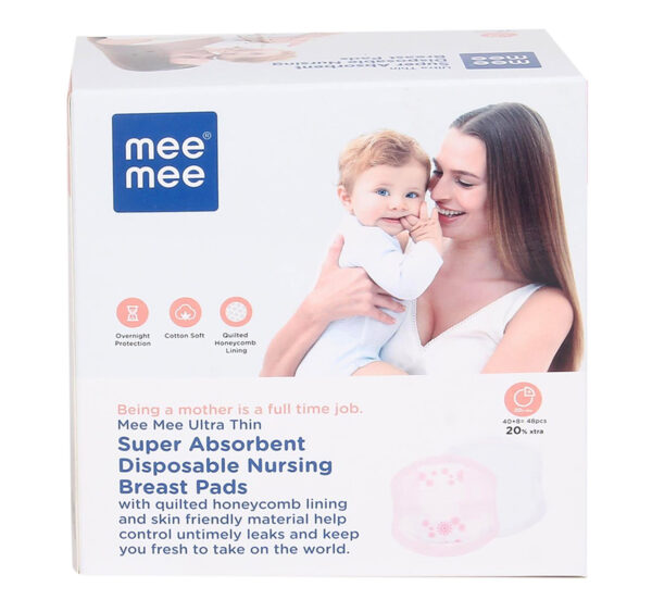 Mee Mee Super Absorbent Disposable Nursing Pads - 48 Pieces-0
