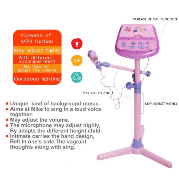 Buddy Fun Dream Star Karaoke Microphone - Pink-21439