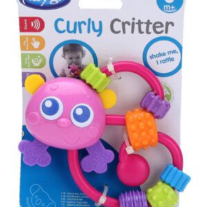 Playgro Curly Critters Butterfly Rattle - Pink-21354