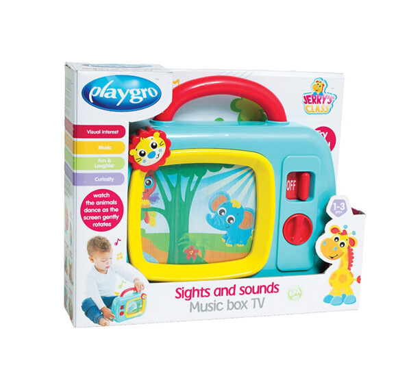 Playgro Sights and Sounds Music Box TV - Skyblue-21000