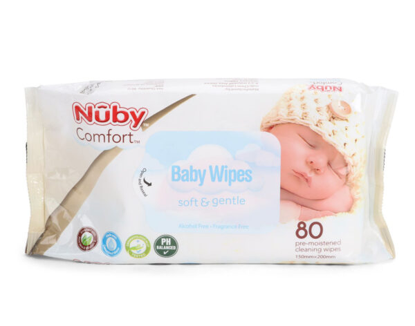 Nuby Stay Clean Baby Wipes 80 Pieces-0