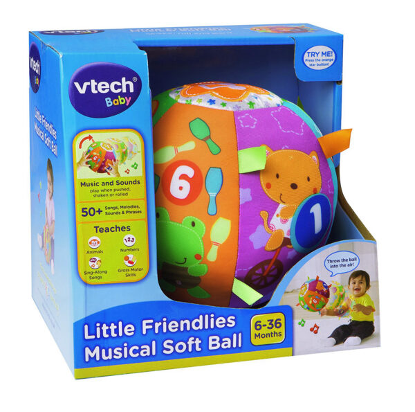 VTech Baby Little Friendlies Musical Soft Ball - Multicolor-20114