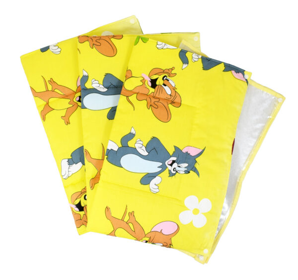 Changing Sheets Set Of 3 (Tom & Jerry Print) - Yellow-0