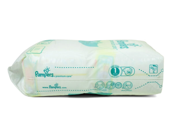 Pampers Premium Care Diapers, Size 1, Value Pack - 2-5 kg, 56 Count-20573