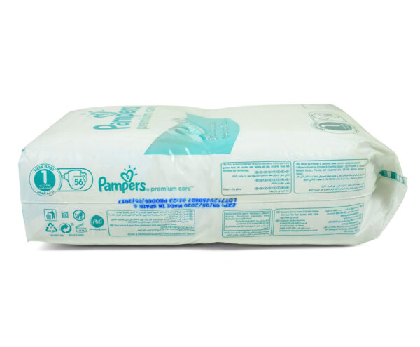 Pampers Premium Care Diapers, Size 1, Value Pack - 2-5 kg, 56 Count-20572