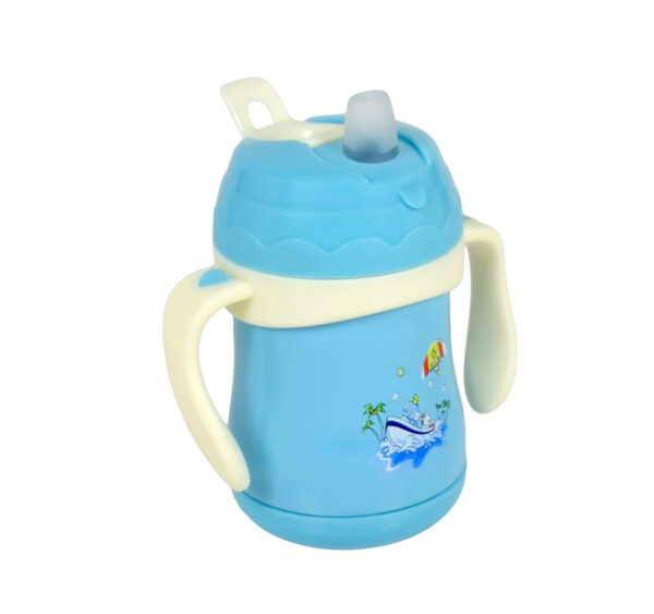 Steel Soft Spout Insulated Sipper Cup - Blue-20944