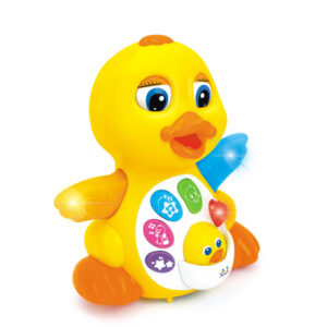 Huile Flapping Yellow Duck With Flashing Lights, Music & Universal Wheel-21432