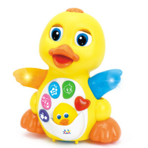 Huile Flapping Yellow Duck With Flashing Lights, Music & Universal Wheel-21434