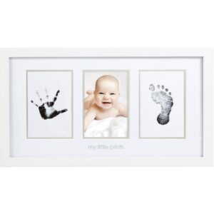 Pearhead Baby Prints Photo Frame with Clean Touch Ink Pad - White-0