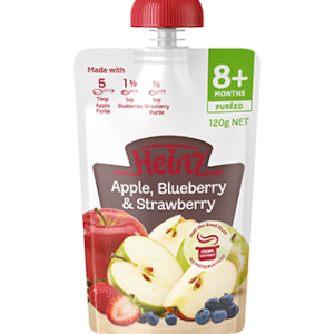 Heinz Apple, Blueberry & Strawberry Puree (8M+) - 120gm-0