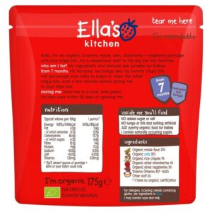 Ella's Kitchen Strawberry & Raspberry Porridge - 175gm-22302