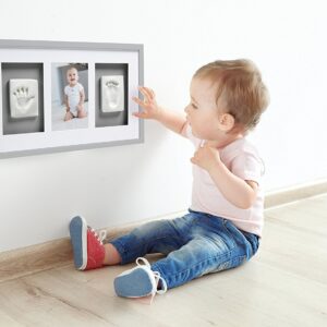 Pearhead Baby Prints Deluxe Wall Frame - Grey-22769