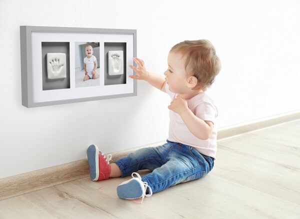 Pearhead Baby Prints Deluxe Wall Frame - Grey-22769