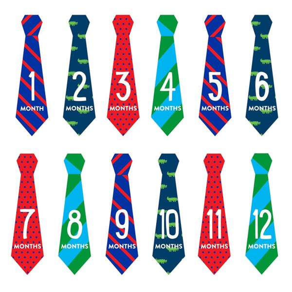 Pearhead Necktie Milestone Stickers Multicolor - 12 Stickers-0