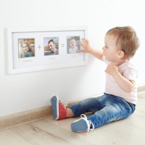 Pearhead Wooden Mommy+Daddy=Me Family Frame - White-22878