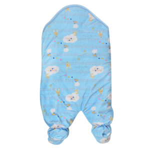 Hooded Baby Swaddle, Romper Style - Sky Blue-21528