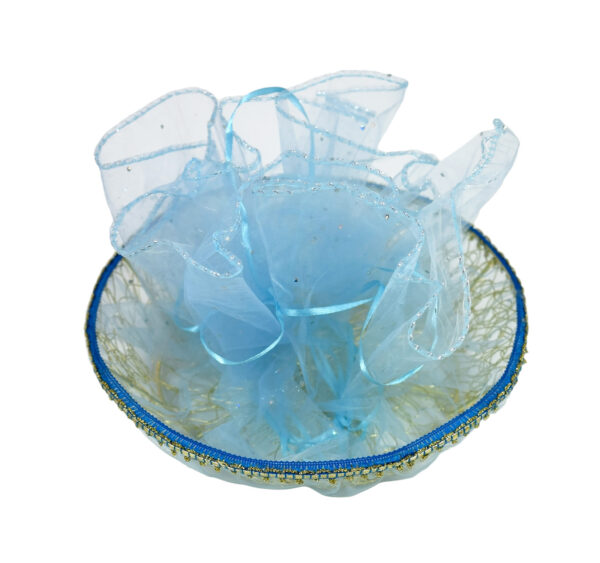 Baby Gift Wrapped Basket - For Gift Wrapping - Blue-21550