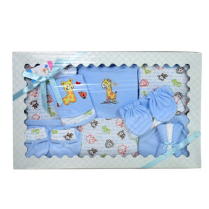 Montaly 14 Pieces New Born Gift Set - Blue -0