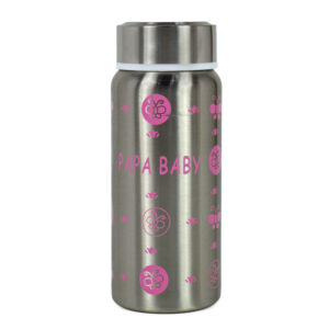 Papa Baby Multipurposable Steel Feeding Bottle - Pink-21752