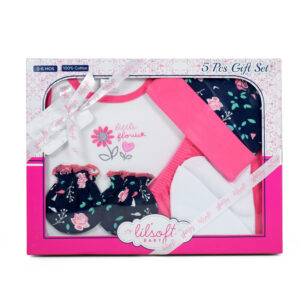 New Born Baby Gift Set, 5 Pieces - Pink-0