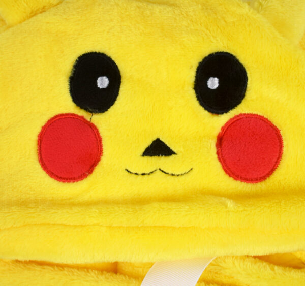 Very Soft Baby Hooded Blanket (Pikachu) - Yellow-21882