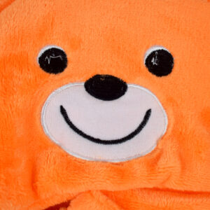 Very Soft Baby Hooded Blanket (Bear) - Orange-21886