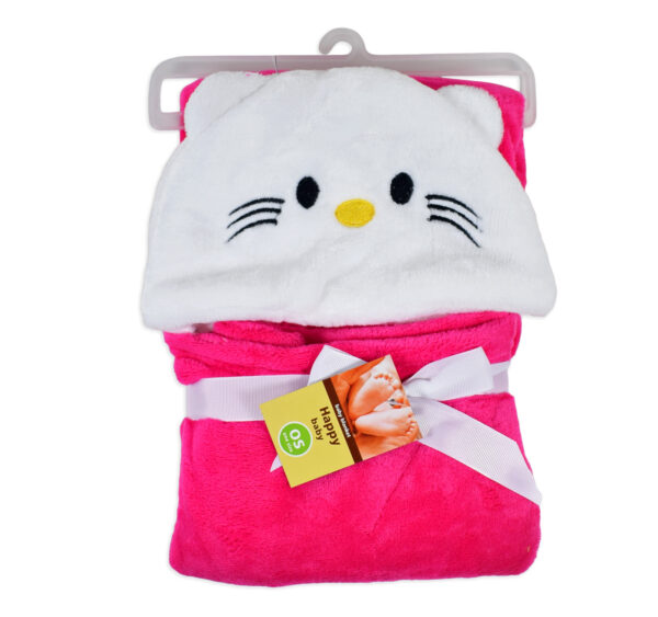 Very Soft Baby Hooded Blanket (Hello Kitty) - Pink-0