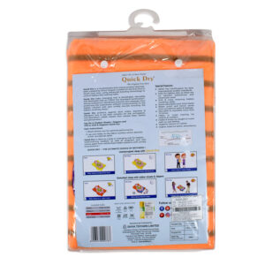 Quick Dry Waterproof Bed Protector Sheet with Free Bib Large - Orange-21910