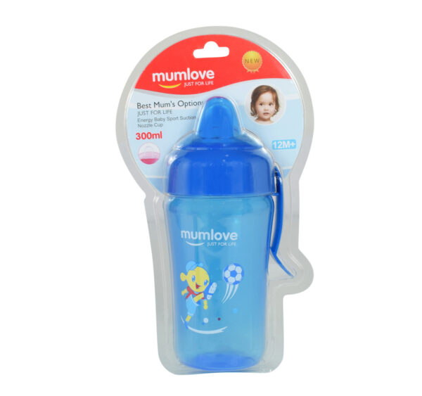 Mumlove Soft Silicone Spout Sipper (12M+) Blue - 300ml -21853