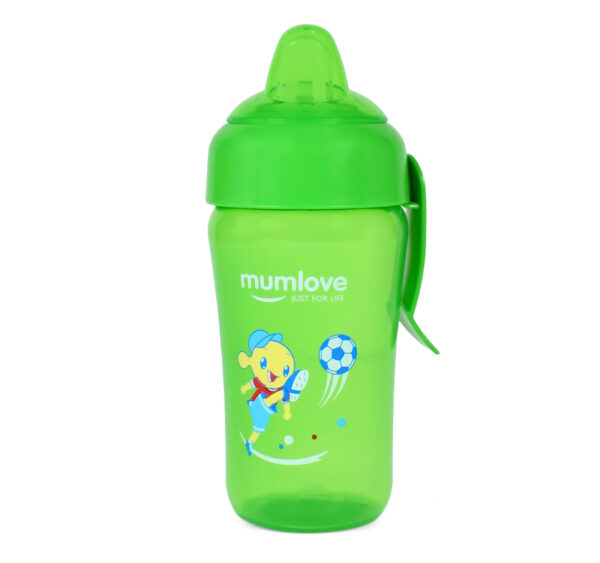 Mumlove Soft Silicone Spout Sipper (12M+) Green - 300ml-0