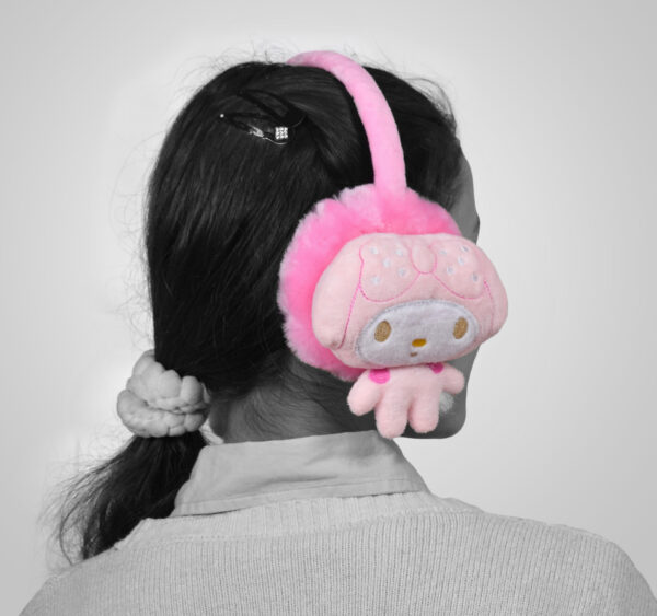 Winter Warm Lovely Cute Fur Rabbit Plush Children Earmuffs (Assorted Character) - Pink-21964