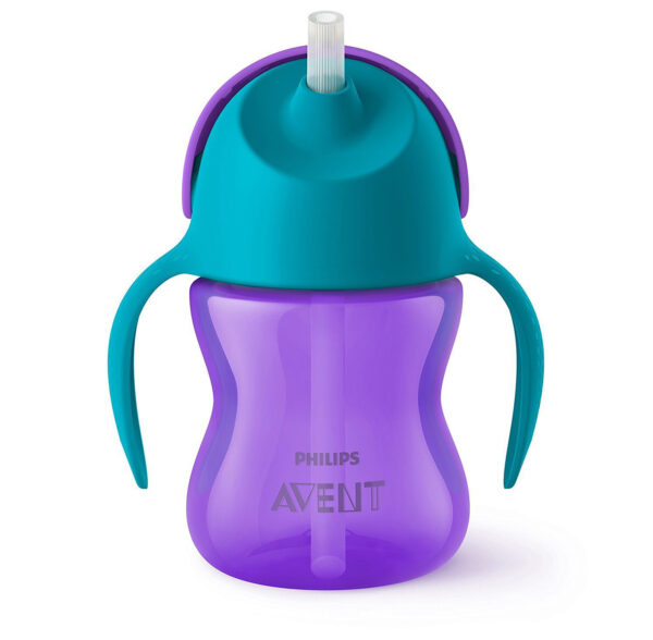 Philips Avent Bendy Straw Cup 9M+ Purple - 200 ml -0