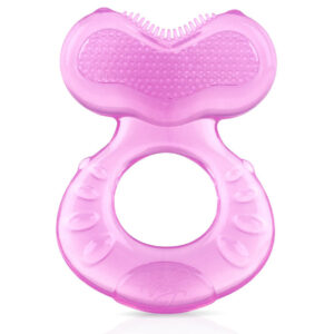 Nuby Silicone Soothing Teether with Bristles - Pink-0