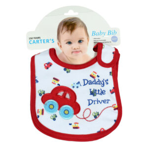 Carters Daddys Little Driver Cotton Baby Bib, Pack of 2 - Red-0