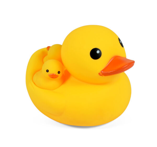 Sqeezing Duck Bath Toy (Duck Family Doll) Yellow-0