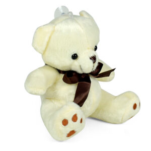 Stuffed Cuddly Teddy Plush Toy, Hangable Soft Toy (Cream) - 7 Inch-23605