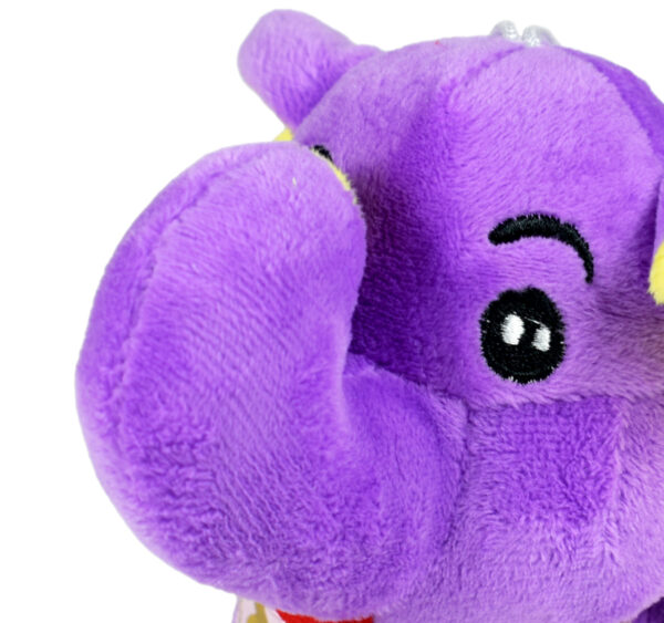 Stuffed Cuddly Elephant Plush Toy, Hangable Soft Toy (Purple) - 8 Inch-23614
