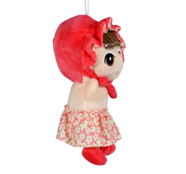 Stuffed Cuddly A Cute Doll Plush Toy, Hangable Soft Toy (Peach) - 8 Inch-23620