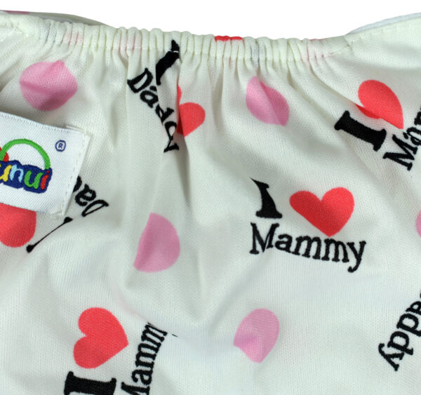 Free Size Reusable Cloth Diaper With Insert (I love Mammy) - Multicolor-23662