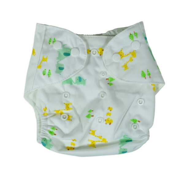 Free Size Reusable Cloth Diaper With Insert (Animals) - Multicolor-23668