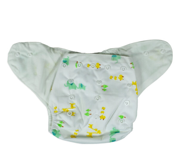 Free Size Reusable Cloth Diaper With Insert (Animals) - Multicolor-23669