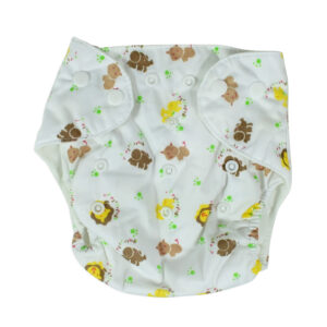 Free Size Reusable Cloth Diaper With Insert (Lion Print) - Multicolor-23677