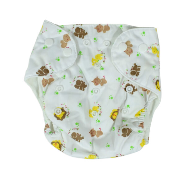 Free Size Reusable Cloth Diaper With Insert (Lion Print) - Multicolor-23677