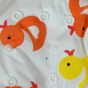 Free Size Reusable Cloth Diaper With Insert (Duck Print) - Multicolor-23684