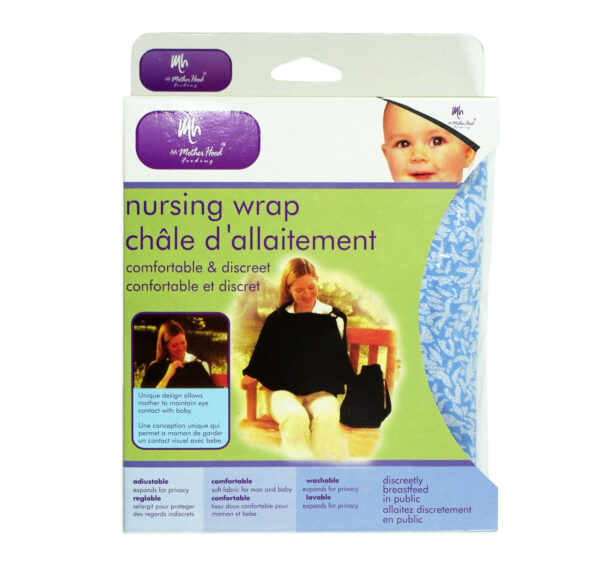 Mother Hood Nursing Wrap, Nursing Cover - Blue-0