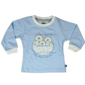 Ollypop Full Sleeve T-shirt & Lower Set - Sky Blue-23904