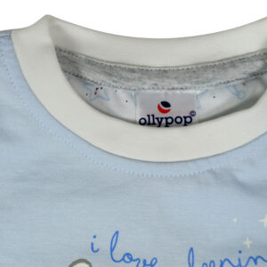 Ollypop Full Sleeve T-shirt & Lower Set - Sky Blue-23908