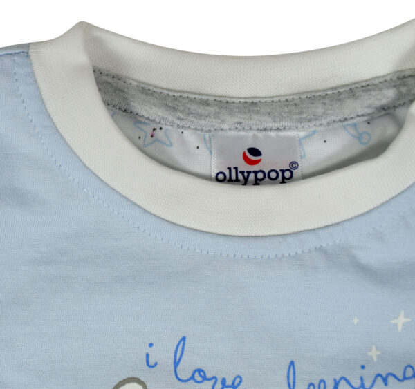 Ollypop Full Sleeve T-shirt & Lower Set - Sky Blue-23908