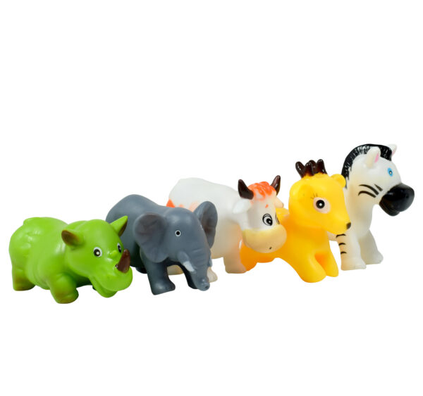 Bath Toys Non-Toxic Animal Shape Soft Toys for Baby, Kids Bath Toys Chu Chu - 5 Pieces -0