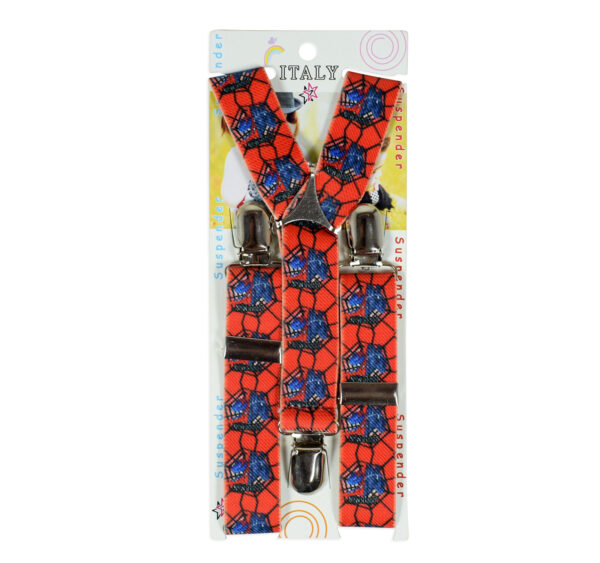 Adjustable Suspender for Kids - Gallus (Spiderman) - Red-0